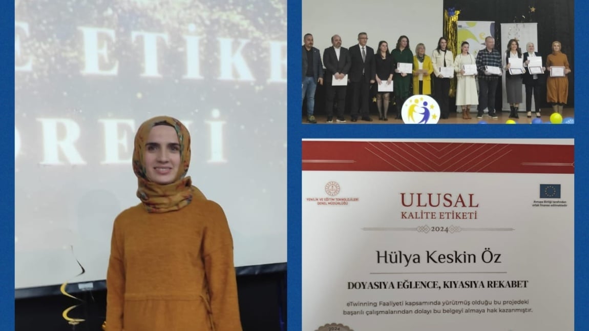 e Twinning Ulusal ve Avrupa Kalite etiketi ödülüllerimiz